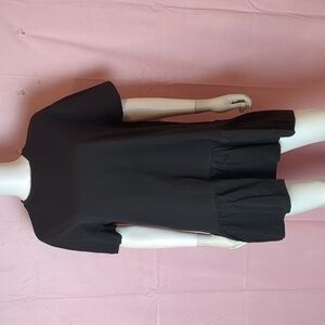 Nasty Gal 100% Cotton Name Drop Tee Mini Shirt Dress in Black